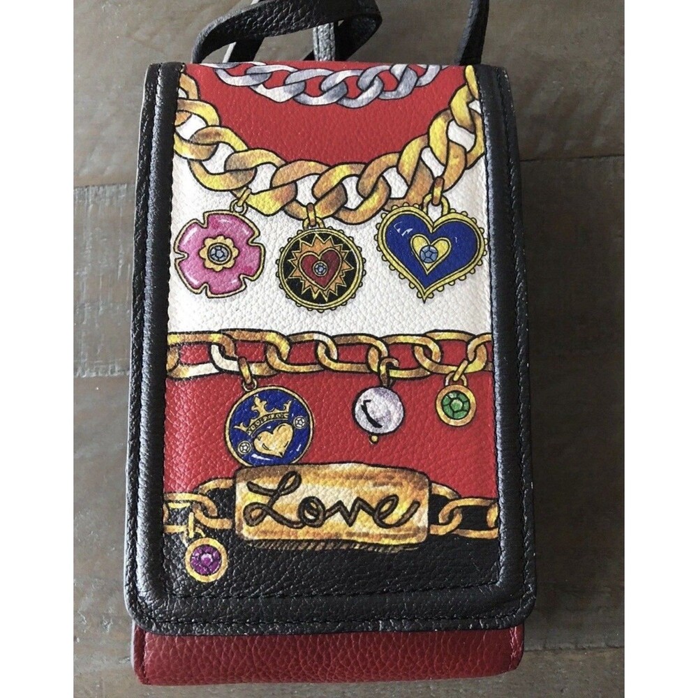 Brighton Red Phone Organizer Simply Charming~ NWOT~ Hearts, Charms & Doggie Love